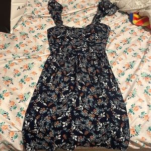 Blue floral dress